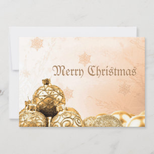 Frohe Weihnachten mit Gold Ornamente Weihnachtskar
