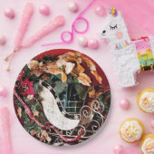 Frohe Weihnachten mit Gold Sleigh Pappteller (Party)