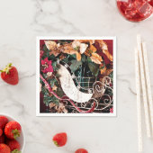 Frohe Weihnachten mit Gold Sleigh Serviette (Beispiel)