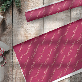 Frohe Weihnachten mit Goldenen Stechpalmenbeeren a Seidenpapier