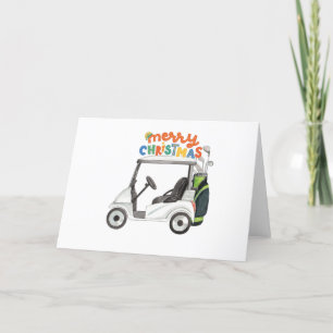 Frohe Weihnachten mit Golfbagcart für Golfer   
