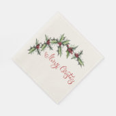 Frohe Weihnachten mit Heiliger Baumzweig Serviette (Ecke)