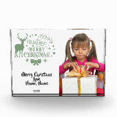 Frohe Weihnachten mit Hirsch/Grün/Keepake Fotoblock (Vorderseite)