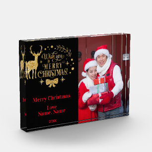 Frohe Weihnachten mit Hirsch / Keepake Fotoblock