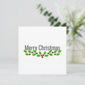 Frohe Weihnachten mit Holly (Stehend Vorderseite)