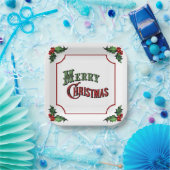 Frohe Weihnachten mit Holly Pappteller (Party)