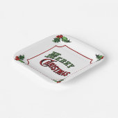 Frohe Weihnachten mit Holly Pappteller (Gewinkelt)