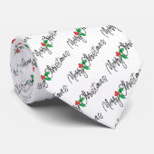 Frohe Weihnachten mit Holly Trim-Krawatte Krawatte (Gerollt)