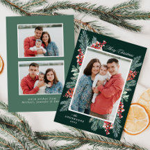 Frohe Weihnachten mit Holly und Immergrün 3 Fotos