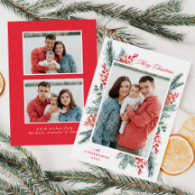 Frohe Weihnachten mit Holly und Immergrün 3 Fotos
