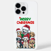 Frohe Weihnachten mit Hunden Case-Mate iPhone Hülle (Rückseite)
