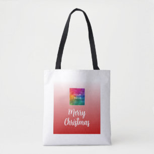 Frohe Weihnachten mit Ihrem Foto Mittelschulter Tasche