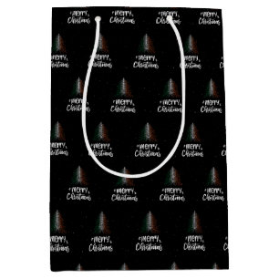 Frohe Weihnachten mit irischer Flagge Mittlere Geschenktüte