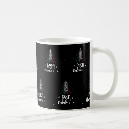 Frohe Weihnachten mit Italien-Flagge Kaffeetasse (Rechts)