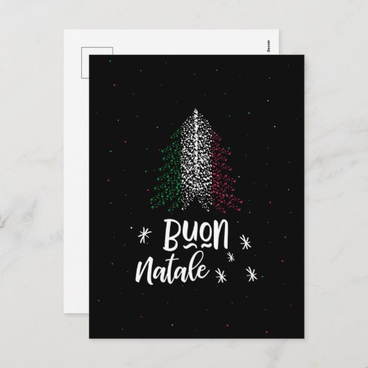 Frohe Weihnachten mit italienische Flagge (Vorne/Hinten)