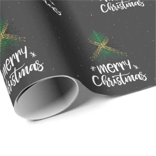 Frohe Weihnachten mit Jamaika-Flagge Geschenkpapier (Rolleneckpunkt)