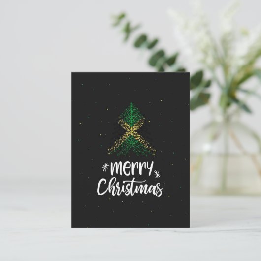 Frohe Weihnachten mit jamaikanischer Flagge (Stehend Vorderseite)