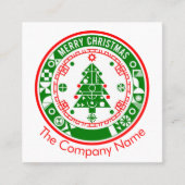 Frohe Weihnachten mit Kalender Quadratische Visitenkarte (Vorderseite)