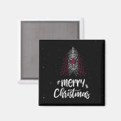 Frohe Weihnachten mit kanadischer Flagge Magnet (Vorderseite/Rückseite)