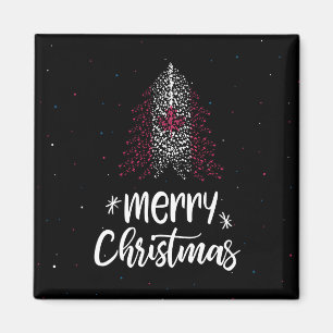 Frohe Weihnachten mit kanadischer Flagge Magnet