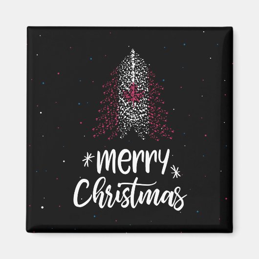 Frohe Weihnachten mit kanadischer Flagge Magnet (Vorne)