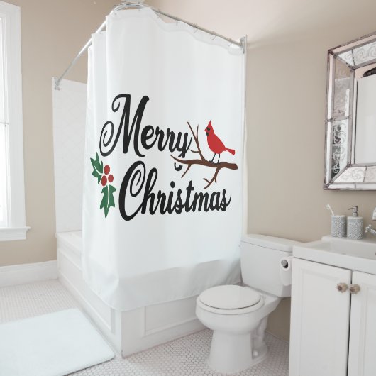 Frohe Weihnachten mit Kardinal Duschvorhang (Beispiel)