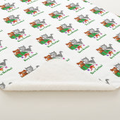 Frohe Weihnachten mit Katze und Welpe Sherpadecke (3/4)