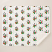 Frohe Weihnachten mit Katze und Welpe Sherpadecke (Vorderseite (Horizontal))