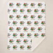 Frohe Weihnachten mit Katze und Welpe Sherpadecke (Vorderseite)