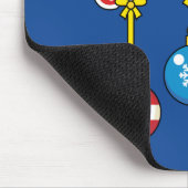 Frohe Weihnachten mit knallenden Balls Mousepad (Ecke)