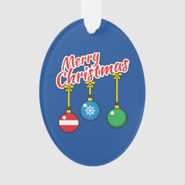 Frohe Weihnachten mit knallenden Balls Ornament