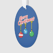 Frohe Weihnachten mit knallenden Balls Ornament (Vorderseite)