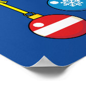 Frohe Weihnachten mit knallenden Balls Poster (Ecke)