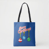Frohe Weihnachten mit knallenden Balls Tasche (Vorderseite)