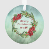 Frohe Weihnachten mit Krau im Grünen Ornament (Rückseite)