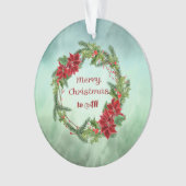 Frohe Weihnachten mit Krau im Grünen Ornament (Vorderseite)