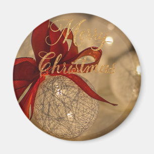 Frohe Weihnachten mit leichten Kugeln Magnet