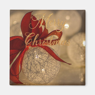 Frohe Weihnachten mit leichten Kugeln Magnet