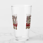 Frohe Weihnachten mit Leoparden und karierten Druc Glas (Links)