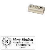 Frohe Weihnachten mit Liebe aus der (Gewohnheitsfa Gummistempel (Stempel)