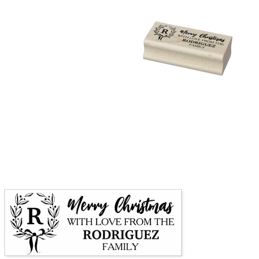 Frohe Weihnachten mit Liebe aus der (Gewohnheitsfa Gummistempel (Stempel)