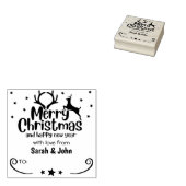 Frohe Weihnachten mit Liebe aus (Zoll) Couple, Gummistempel (Stempel)