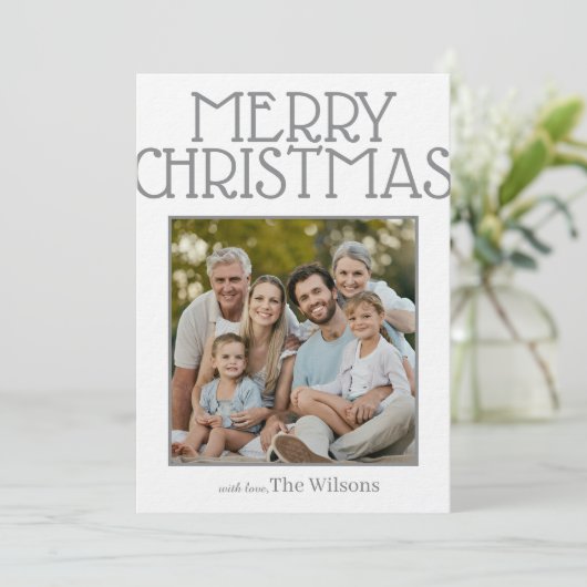 Frohe Weihnachten mit Liebe Familienname Personali (Stehend Vorderseite)