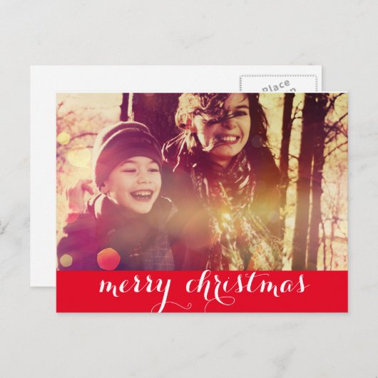 Frohe Weihnachten mit Liebe Foto Urlaub (Vorne/Hinten)