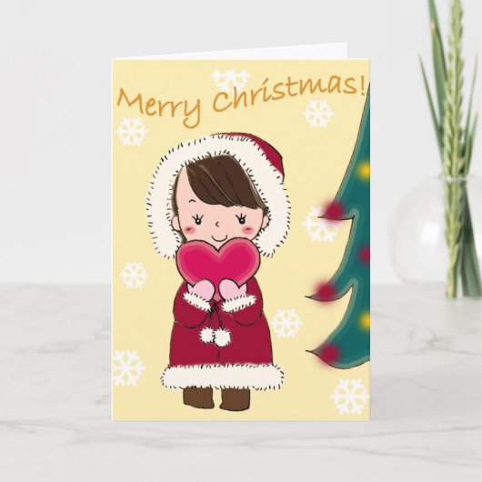 Frohe Weihnachten mit Liebe Grußkarte (Vorderseite)