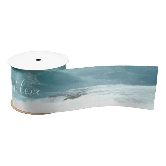 Frohe Weihnachten mit Liebe Ocean Satin Ribbon Satinband (Spule)
