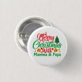 Frohe Weihnachten mit Mamma & Pappa-42705 Button (Vorne & Hinten)