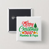 Frohe Weihnachten mit Mamma & Pappa-42705 Button (Vorne & Hinten)