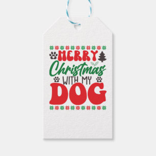 Frohe Weihnachten mit meinem Hund-01 Geschenkanhänger