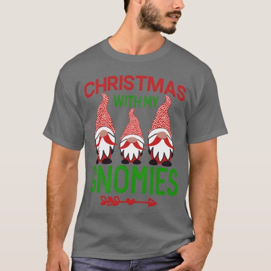 Frohe Weihnachten mit meinen Gnomies Weihnachtsman T-Shirt (Vorderseite)